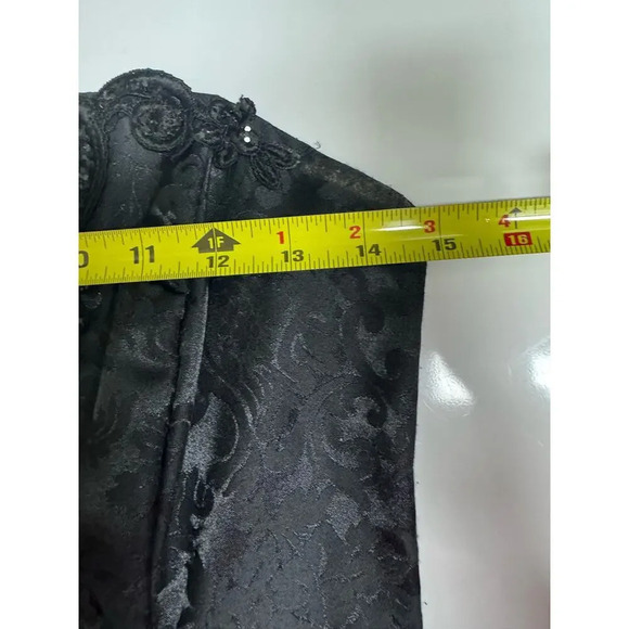 Jessica McClintock for Gunne Sax Vintage Black Strapless Formal Dress Size 9/10 - Picture 8 of 10